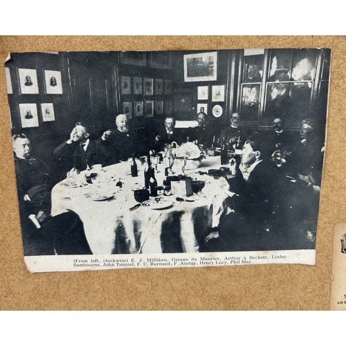 130 - A PHOTOGRAPH OF PUNCH MEMBERS AT DINNER ON 25TH JANUARY 1881 AT THE ALBION TAVERN, 153 ALDERSGATE ST... 