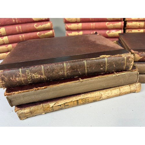 132 - A LARGE COLLECTION OF PUNCH BOOKS, VOLUMES FROM 1898 THROUGH TO 1910 (30)