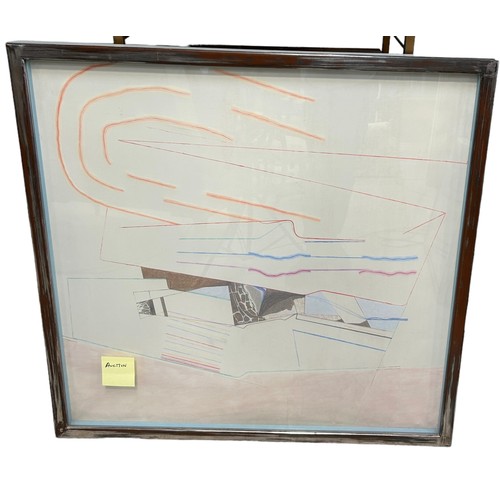 58C - MANNER OF BEN NICHOLSON: AN ABSTRACT PAINTING ON CANVAS, 

90cm x 85cm 

Mounted in a frame and glaz... 