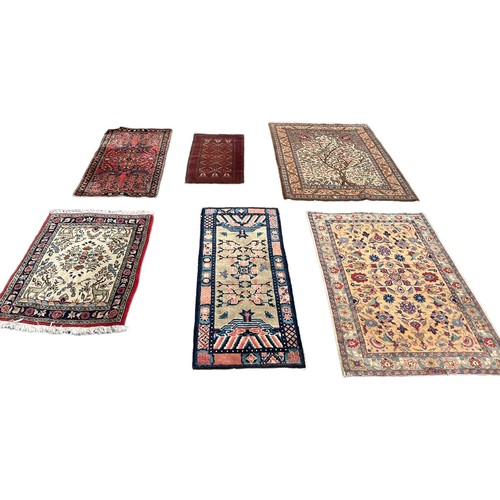 893 - A COLLECTION OF SIX PERSIAN DESIGN CARPETS, 

Largest 145cm x 105cm