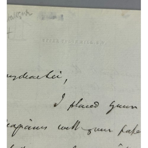 138 - SIR WILLIAM HUGGINS (1824-1910): AN AUTOGRAPHED SIGNED LETTER,

Sir William Huggins OM KCB FRS was a... 