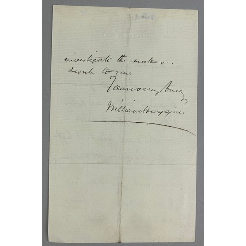 138 - SIR WILLIAM HUGGINS (1824-1910): AN AUTOGRAPHED SIGNED LETTER,

Sir William Huggins OM KCB FRS was a... 