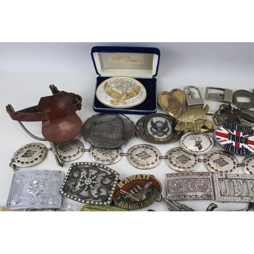 868 - A COLLECTION OF BELT BUCKLES (QTY),