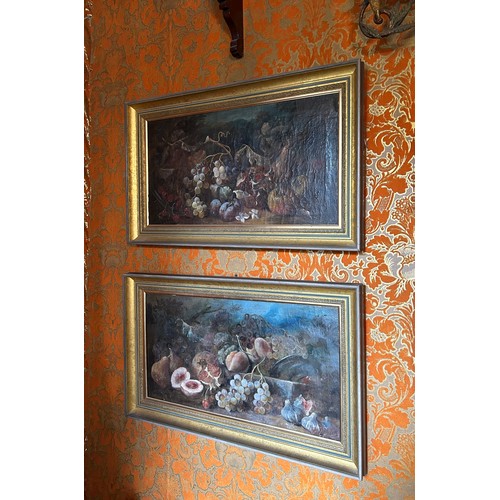 17 - A PAIR OF 19TH CENTURY DUTCH OIL PAINTINGS ON CANVAS, 

68cm x 36cm each.

Mounted in gilt frames. 
... 