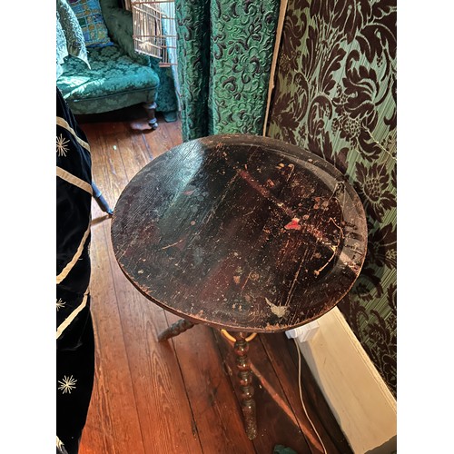 49 - A BOBBIN TURNED OCCASIONAL TABLE, 

73cm x 46cm