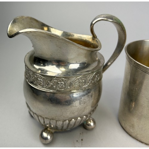 139 - A COLLECTION OF JUDAICA INTEREST SILVER WARE TO INCLUDE A LARGE MENORA MARKED 800, 

Menora (af) hei... 