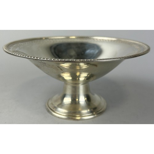 142 - A TIFFANY AND CO STERLING SILVER FOOTED BOWL, 

Marked to verso Tiffany and Co 925-1000. 

16cm x 8c... 