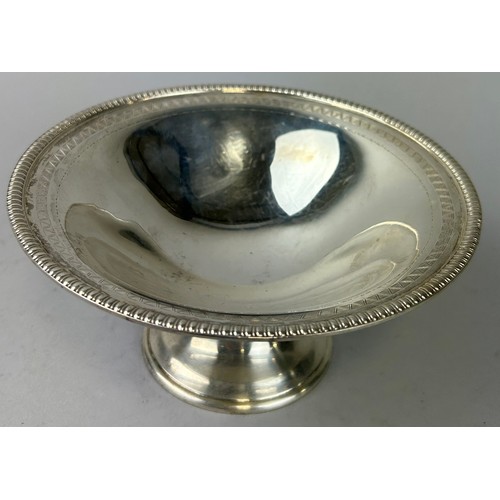 142 - A TIFFANY AND CO STERLING SILVER FOOTED BOWL, 

Marked to verso Tiffany and Co 925-1000. 

16cm x 8c... 