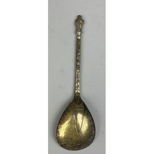 150 - AN ANTIQUE SILVER 'APOSTLE SPOON', 

Marked to verso. 

18cm L

Weight: 49gms