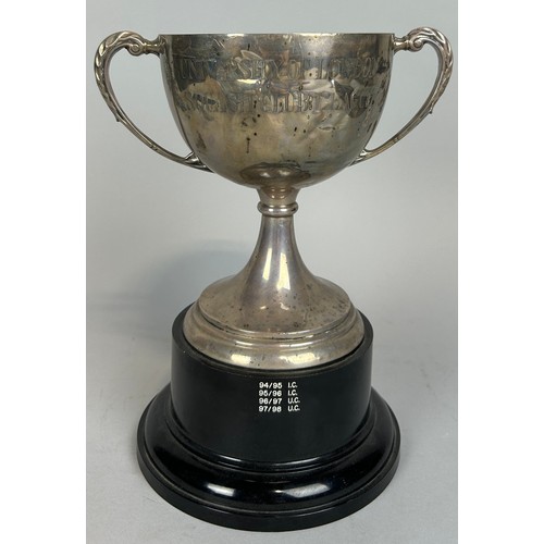 156 - SPORTING INTEREST, THE UNIVERSITY OF LONDON: A SILVER TROPHY CUP FOR THE UNIVERSITY OF LONDON SQUASH... 