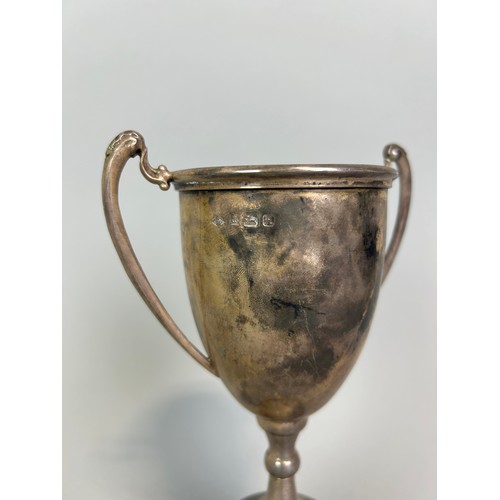 158 - SPORTING INTEREST: A SILVER TROPHY CUP FOR THE UNIVERSITY OF LONDON MEN'S INTER-COLLEGIATE BADMINTON... 