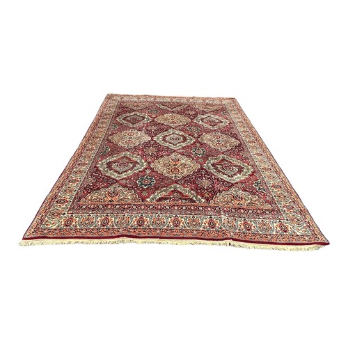 851 - A LARGE PERSIAN DESIGN WOOL CARPET, 


390cm x 270cm