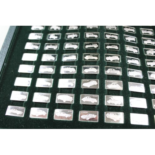 164 - 100 GREATEST CARS: A 925 STERLING SILVER MINIATURE INGOT COLLECTION, 

Boxed with COA.