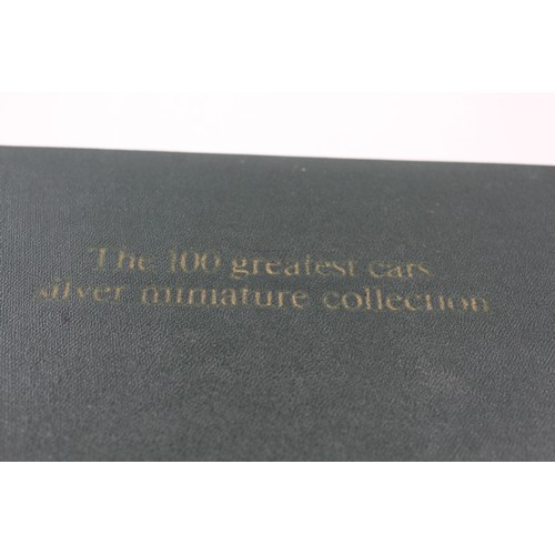 164 - 100 GREATEST CARS: A 925 STERLING SILVER MINIATURE INGOT COLLECTION, 

Boxed with COA.