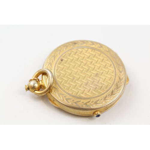 171 - A 925 STERLING SILVER AND GILT LADIES VANITY COMPACT,

Weight: 57gms