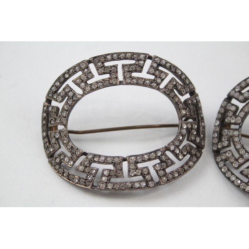 190 - TWO SILVER BUCKLE BROOCH CONVERSIONS,

Weight: 42gms