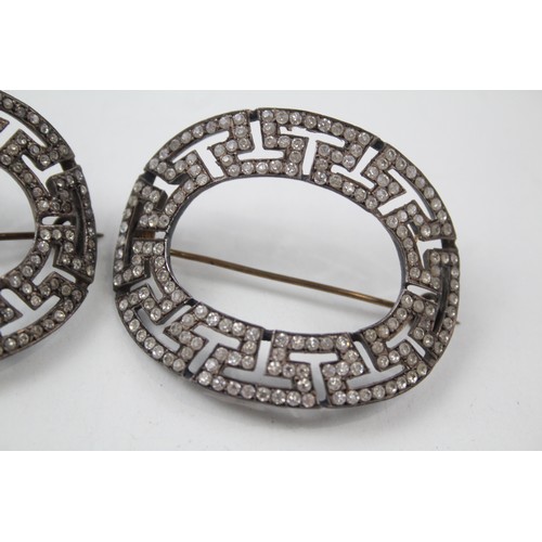 190 - TWO SILVER BUCKLE BROOCH CONVERSIONS,

Weight: 42gms