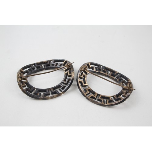 190 - TWO SILVER BUCKLE BROOCH CONVERSIONS,

Weight: 42gms