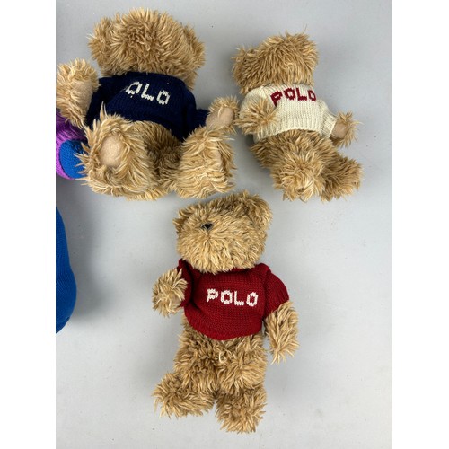 825 - A COLLECTION OF FOUR RALPH LAUREN POLO TOY BEARS,