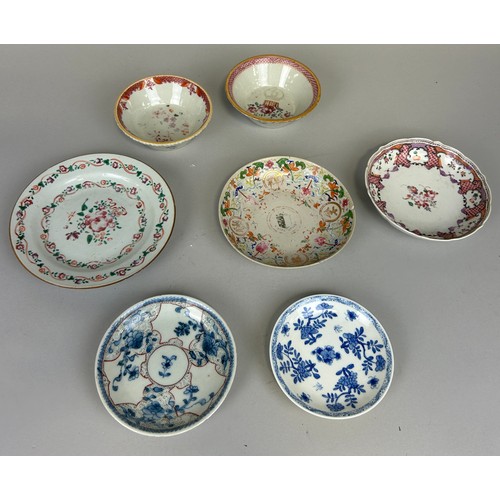 292 - A COLLECTION OF ANTIQUE CHINESE CERAMICS MOSTLY QING DYNASTY TO INCLUDE ONE ARMORIAL, 

Largest 15cm... 