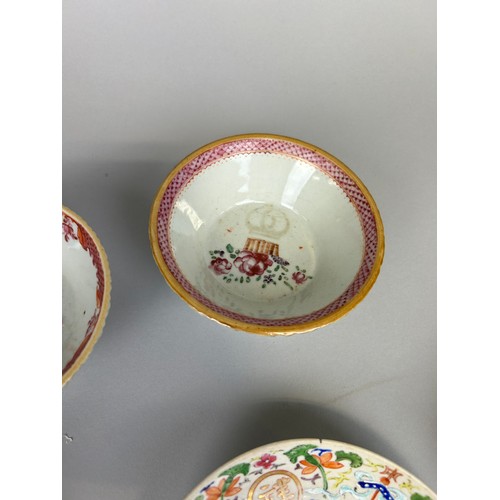 292 - A COLLECTION OF ANTIQUE CHINESE CERAMICS MOSTLY QING DYNASTY TO INCLUDE ONE ARMORIAL, 

Largest 15cm... 