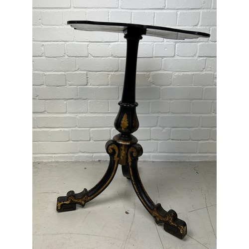 778 - A VICTORIAN PAPIER-MACHE ON TRIPOD SUPPORTS, 

70cm H