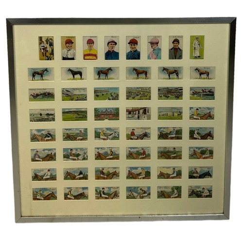 777 - HORSE RACING INTEREST: A COLLECTION OF FIFTY CIGARETTE CARDS DEPICTING JOCKEYS, HORSES, RACECOURSES ... 