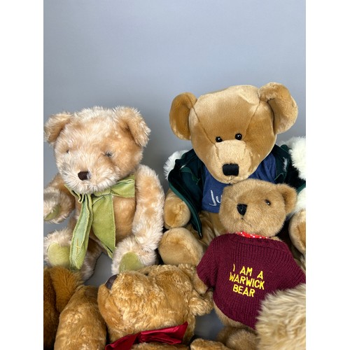 826 - A COLLECTION OF MOSTLY HARRODS TOY BEARS, 

Including one small Steiff and a few other good makes.