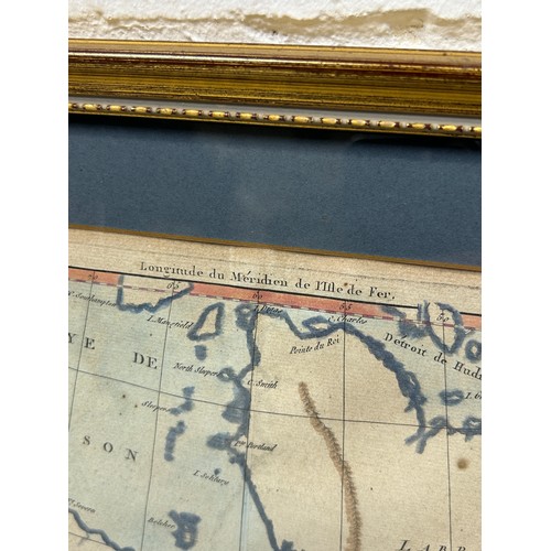 820 - RIGOBERT BONNE (1727-1795): A MAP OF EAST CANADA CIRCA 1770, 

37cm x 26cm 

Mounted in a frame and ... 