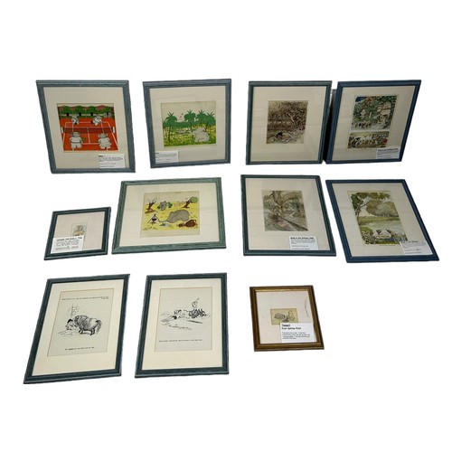 804 - VARIOUS PRINTS FROM THE WIND AND THE WILLOWS, BABAR, WINNIE THE POOH AND OTHERS (11), 

Each framed ... 