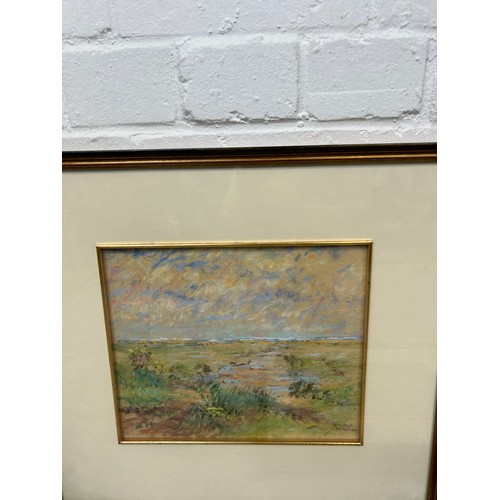 806 - WINIFRED MENDHAM: THREE WATERCOLOURS DEPICTING NORFOLK, THORNHAM, SHAMMAR AND STIFFKEY MARSH, 

26cm... 