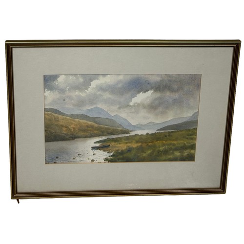 809 - A WATERCOLOUR PAINTING ON PAPER DEPICTING 'THE GRUNARD RIVER', WESTER ROSS, 

52cm x 32cm 

Mounted ... 