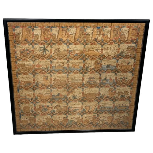 771 - AN EARLY 20TH CENTURY THAI PAINTING ON FABRIC DEPICTING VARIOUS SCENES,

Framed and glazed 90cm x 87... 