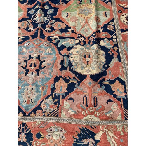 852 - A LARGE AND FINE RICHLY COLOURED KILIM CARPET, 

300cm x 240cm

Very good condition.