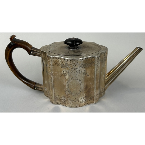 23A - A GEORGE III SILVER TEAPOT BY WILLIAM VINCENT, LONDON, Weight: 400gms