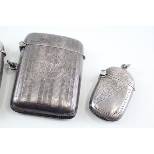 26 - 4X .925 STERLING SILVER VESTA CASES INC EDWARDIAN