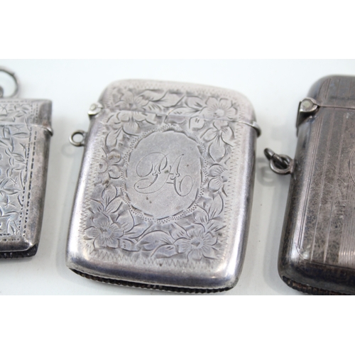 26 - 4X .925 STERLING SILVER VESTA CASES INC EDWARDIAN