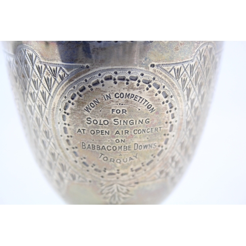 30 - VICTORIAN .925 STERLING SILVER CHALICE / DRINKING CUP