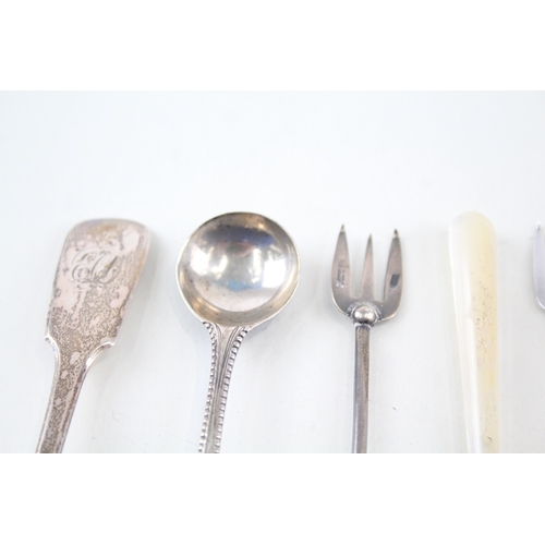 33 - 12X .925 STERLING SILVER CONDIMENT SPOONS & FORKS INC GEORGIAN ETC