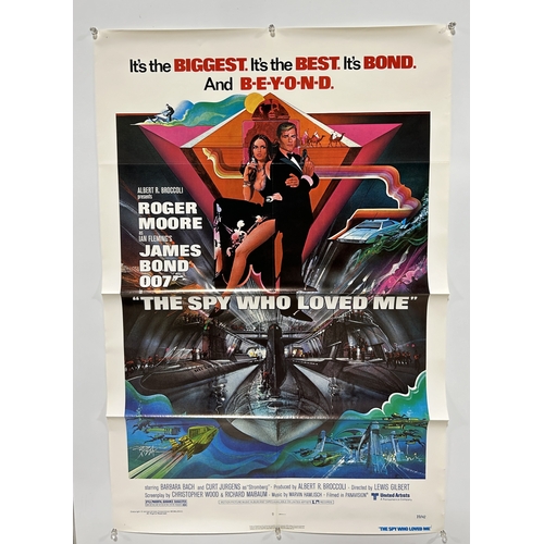 349 - JAMES BOND 'THE SPY WHO LOVED ME' 1980 RE-RELEASE FILM POSTER 102cm x 69cm