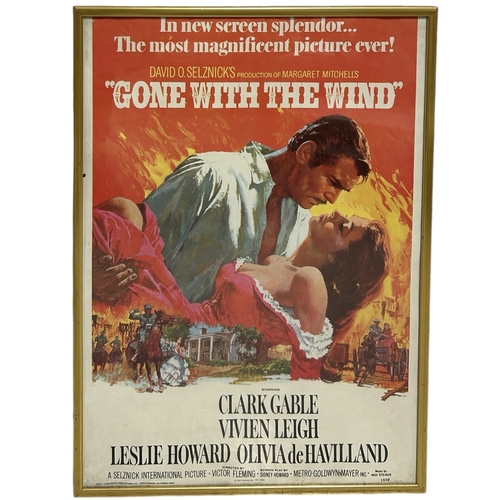 354 - A GONE WITH THE WIND MOVIE POSTER 72cm x 52cm framed.