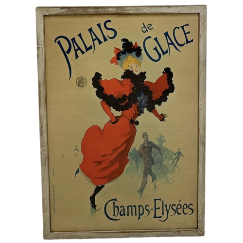 355 - PALAIS DES GLACE, CHAMPS ELYSEES POSTER 60cm x 40cm Framed and glazed.