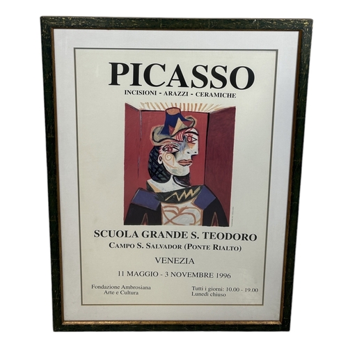 356 - AFTER PABLO PICASSO: A LARGE POSTER 'SUOLA GRANDE S.TEODORO' 96cm x 66cm Framed and glazed 118cm x 8... 