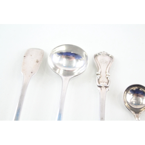 36 - 10X .925 STERLING SILVER CONDIMENT SPOONS INC GEORGIAN, VICTORIAN ETC