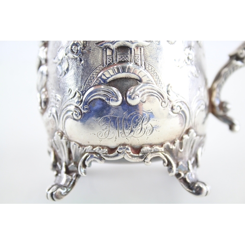 43 - VICTORIAN .925 STERLING SILVER FIGURAL CHRISTENING CUP