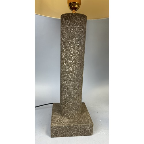 723 - A PAIR OF DESIGNER SHAGREEN TABLE LAMPS 47cm H