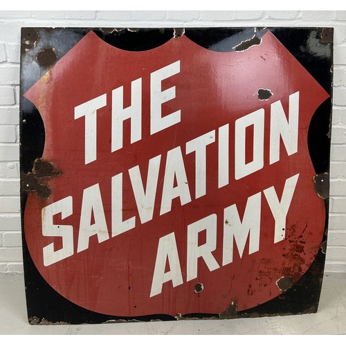 731 - A LARGE SALVATION ARMY ENAMEL SIGN 106cm x 106cm