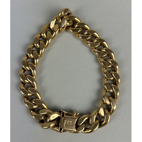 10 - AN 18CT GOLD CHAIN LINK BRACELET Weight: 29.4gms