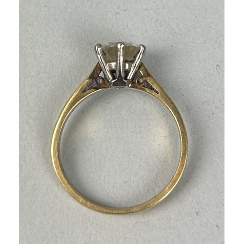 31 - A SOLITAIRE DIAMOND RING IN 22CT GOLD The diamond meaure 9mm across. Weight: 3.2gms

Property of a l... 