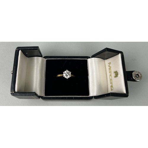 31 - A SOLITAIRE DIAMOND RING IN 22CT GOLD The diamond meaure 9mm across. Weight: 3.2gms

Property of a l... 